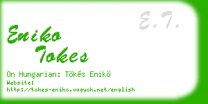 eniko tokes business card